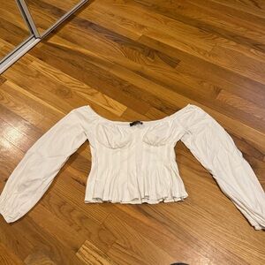 Lulu's White Off-Shoulder Blouse